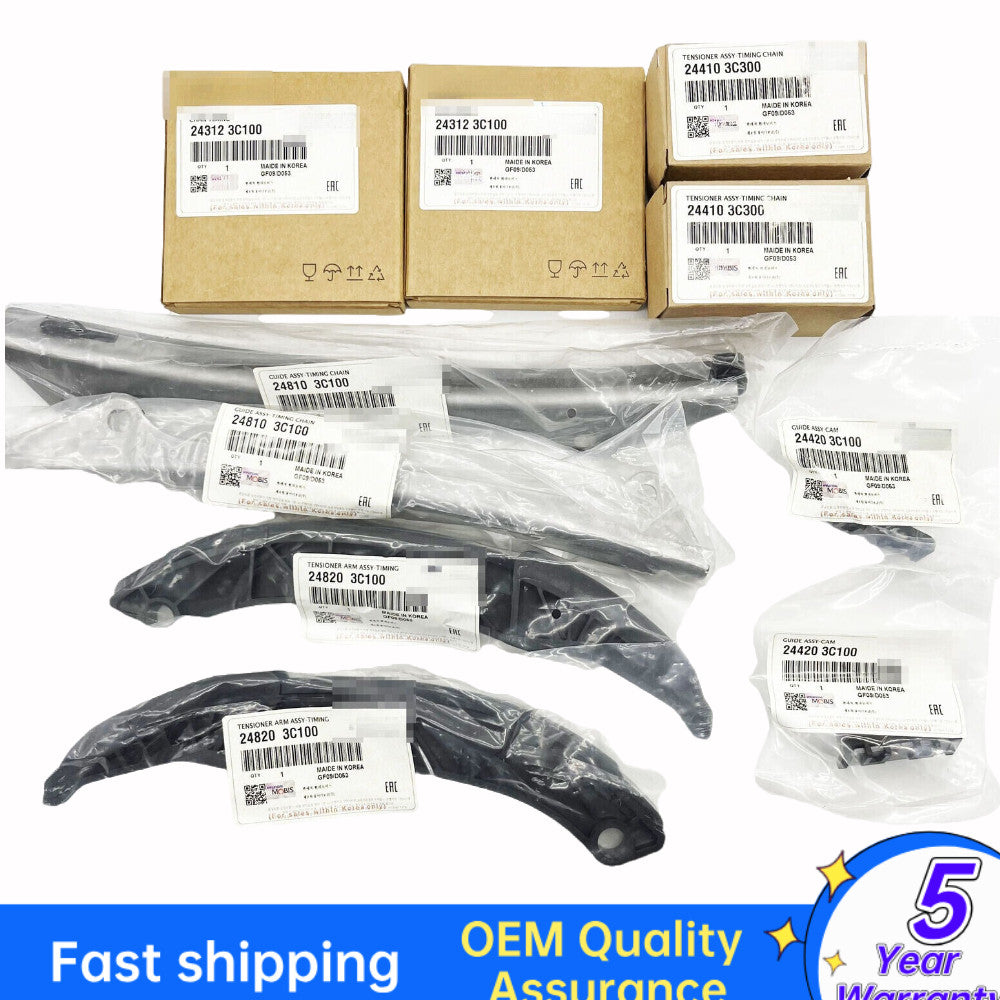 The new NTiming chain kit with tensioner is suitable for Hyundai and for Kia 3.3L, 3.5L, and 3.8L engines from 06-14.
