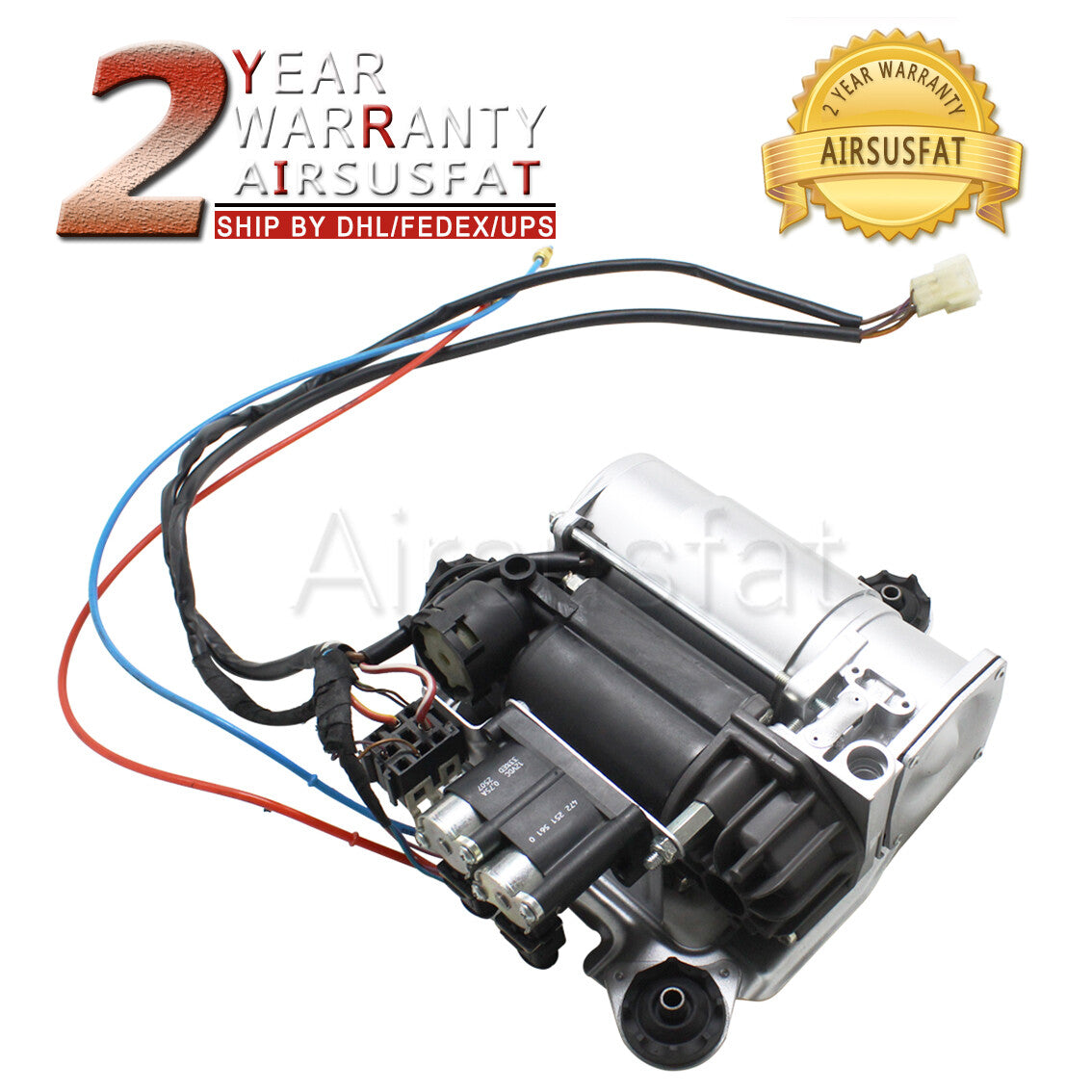 Air Suspension Compressor Pump+Valve Block for BMW X5 E53 E65 E66 E39 2Corner