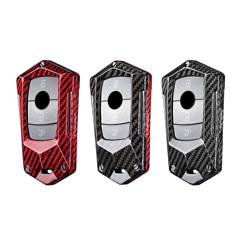 Key Fob Case Cover Carbon Fiber for Mercedes-Benz E S Class W213 W212 W221 E200