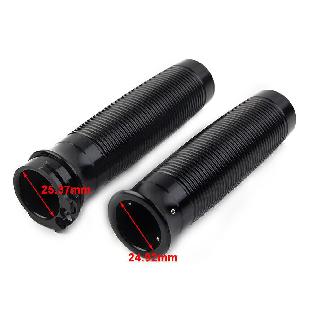 1 25mm Lenkergriffe Motorrad Schwarz Paar f¨¹r for Harley Bobber Chopper