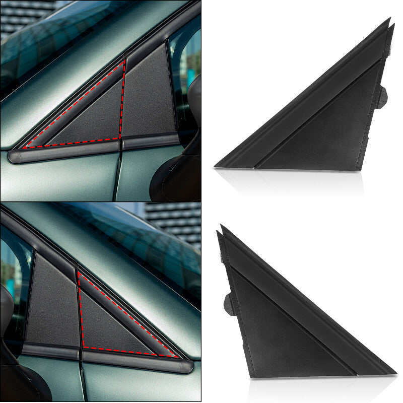 LeftRight Kit Door Mirror Flag Cover Molding Matte Black For 2012-2019 for Fiat 500