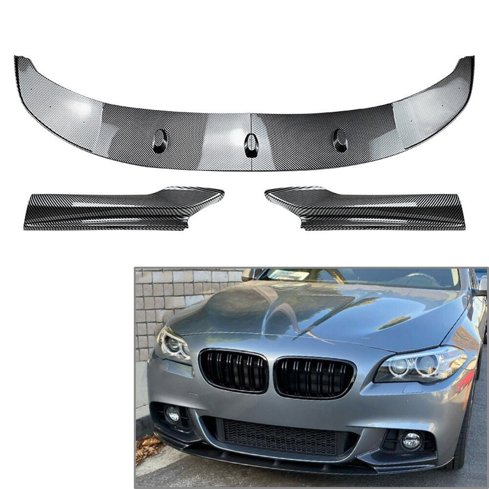 Front Bumper Lip Spoiler Splitter for BMW 5 Series F10 F11 M Sport 11-17 Carbon
