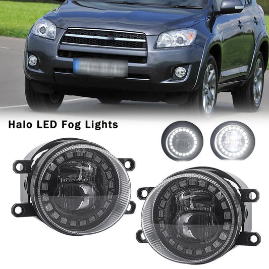 for Toyota Tacoma 4Runner Tundra RAV4 2012-2021 Halo LED Fog Lights Driving Lamp