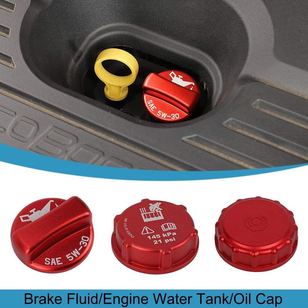 Brake Fluid/Engine Water Tank/Oil Trim Cap for Ford Bronco/Bronco Sport 2021+