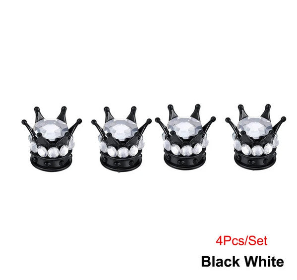 4-piece car tire valve cover rod air dust cover dustproof black rocket for BMW