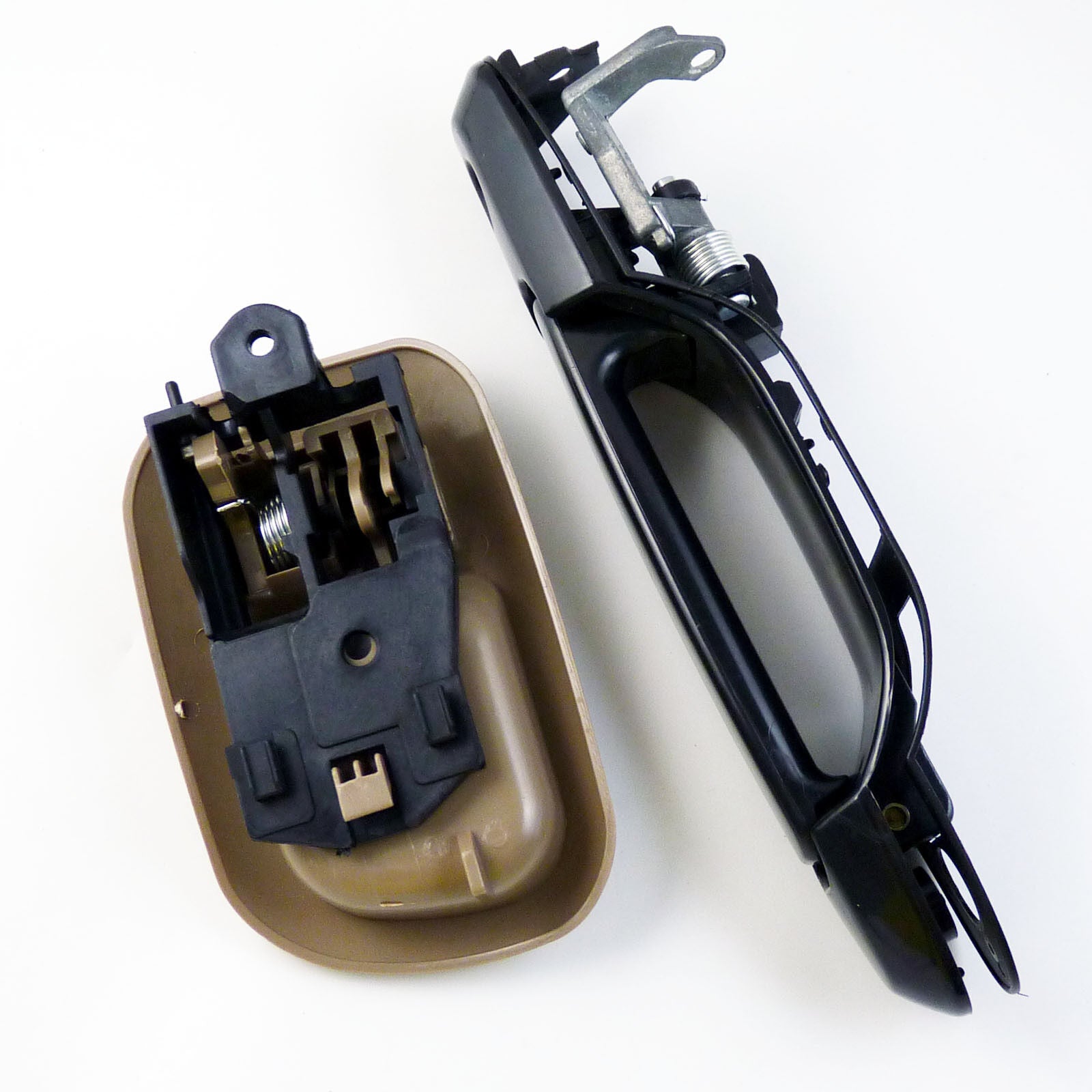 for Toyota 2Pcs Front Passenger side Black InsideBeige Outside Door Handles Set