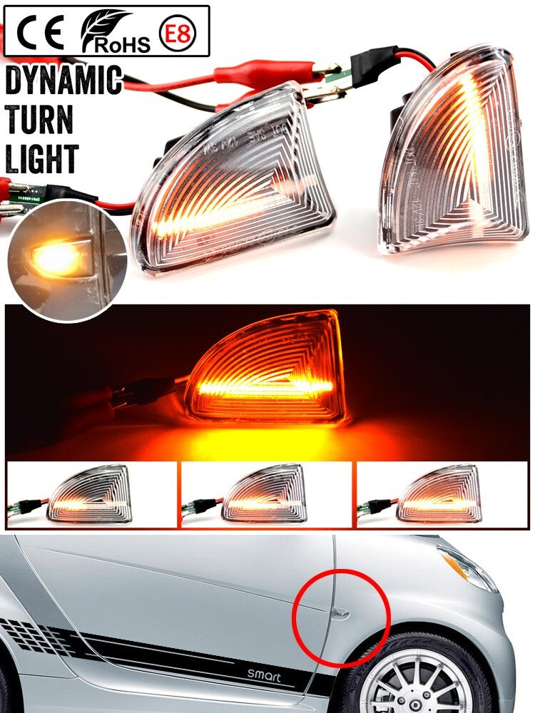 Dynamic Side Marker Turn Light for Mercedes-Benz for Smart Fortwo W451 Coupe/Cabrio