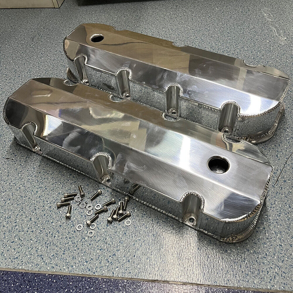 Aluminum Fabricated Valve Cover Fit Big Block for Chevy BBC 396,454 w/Breather Hole