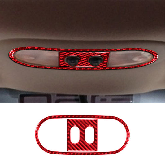 Carbon Fiber Interior Overhead Light Control Cover Trim for Ford F 150 FX4 Red