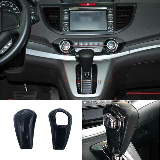 for Honda CRV CR-V 12-2016 ABS Carbon Fiber Central Console Gear Shift Knob Trim