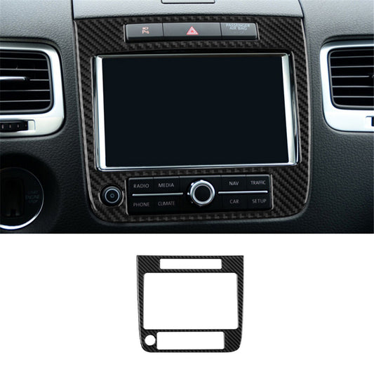 Carbon Fiber Navigation Area Trim Panel for VW Touareg 2011-2018 Type B