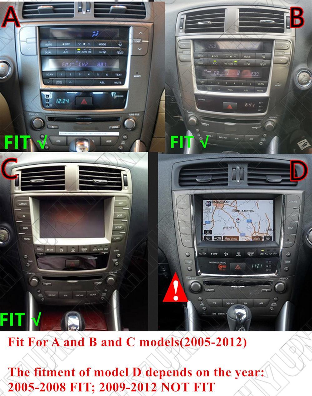 9.7 Android 14.0 Stereo Radio GPS Nav Head Unit Wifi 4+32G for Lexus IS 2005-12