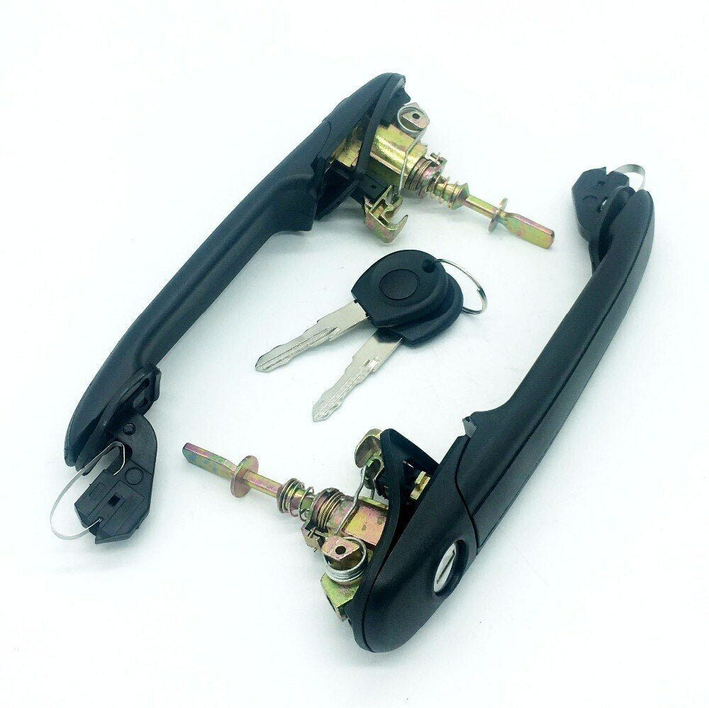 2pcs Car Door Lock Handle Front Door with Barrel Keys for VW POLO 6N 6N1 6N2