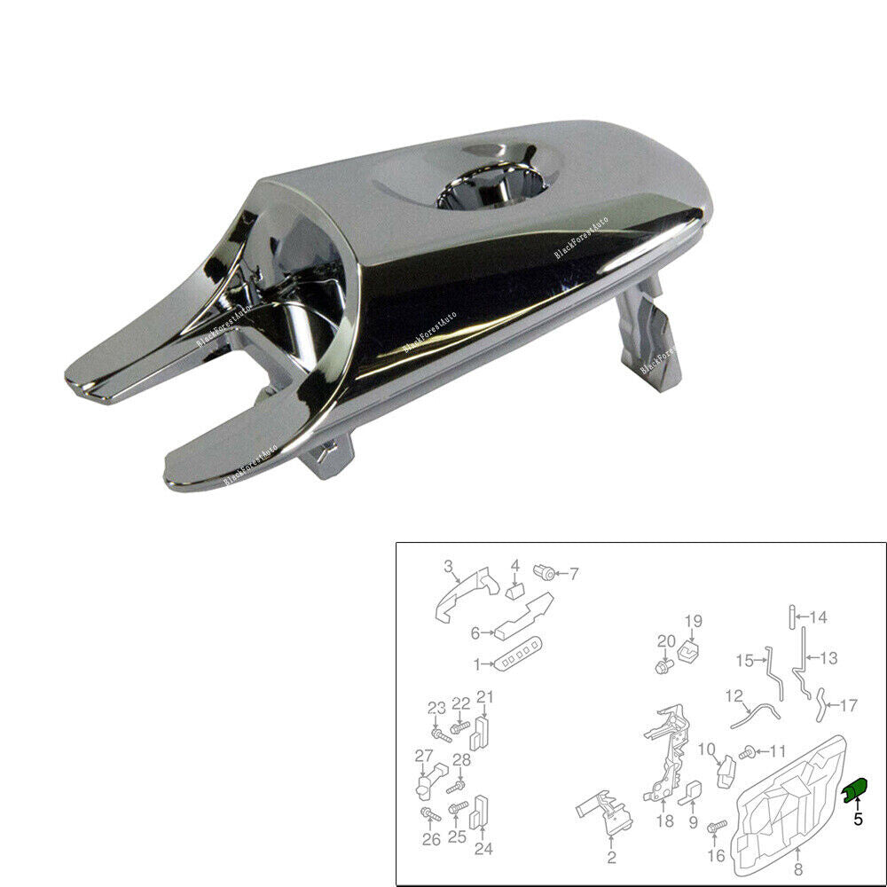 Exterior Outside Door Handle Chrome Front Left Side For Explorer Edge 2011-2019