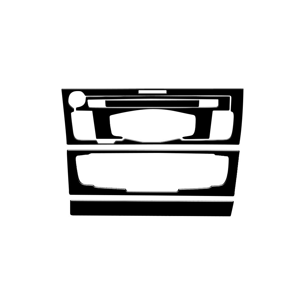 5Pcs CD Player Radio Air-Con Trim Cover TYP-A Gloss Black for Audi Q5 2009-2017