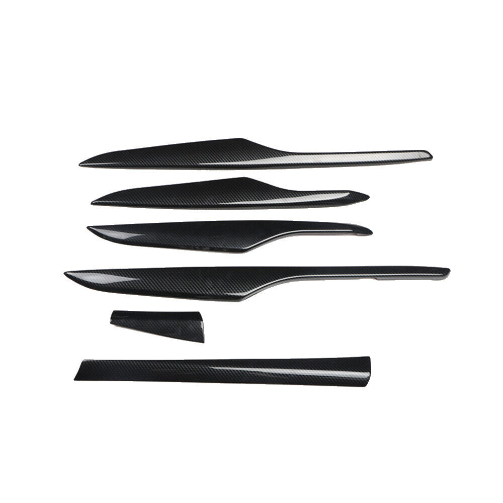 for Cadillac XTS 2013-17 Carbon Fiber Door Strip Interior Console Strip Trim 6P