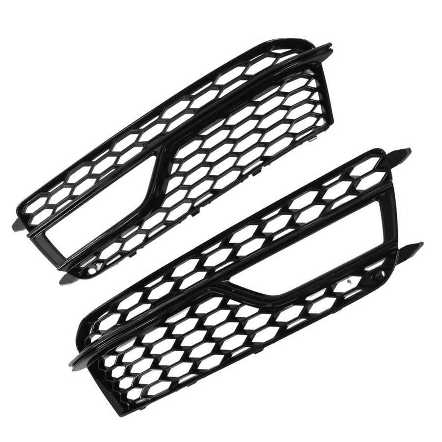 A pair of fog light housings with gloss black grille trim are available on the for Audi A5 S5 S Series 2013-16.