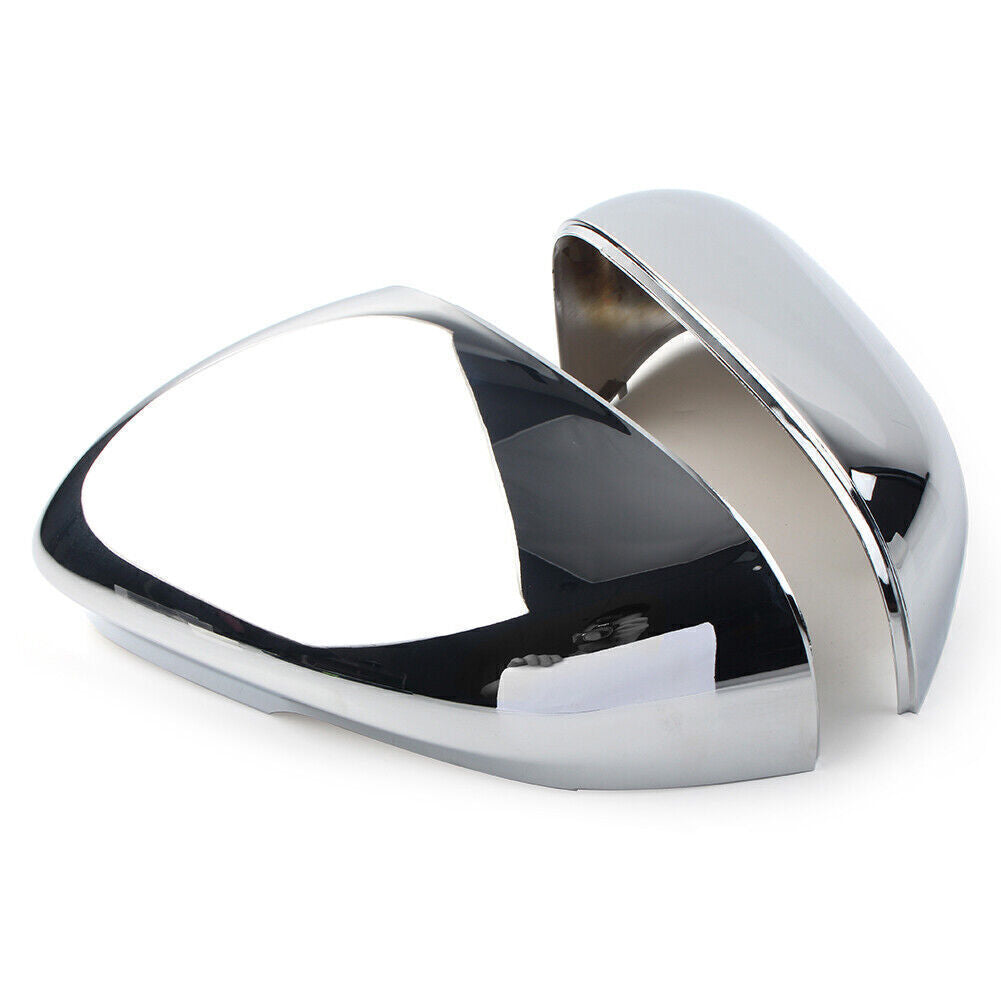Pair Rear Side View Mirror Trim Cover Cap Chrome Car for Jaguar XF XFR XFR-S XJ