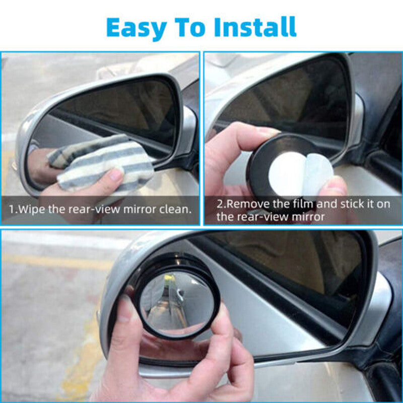 4-Piece Car SUV Blind Spot Mirrors, High Definition 360¡ã Adjustable Rear Side View Convex Mirrors