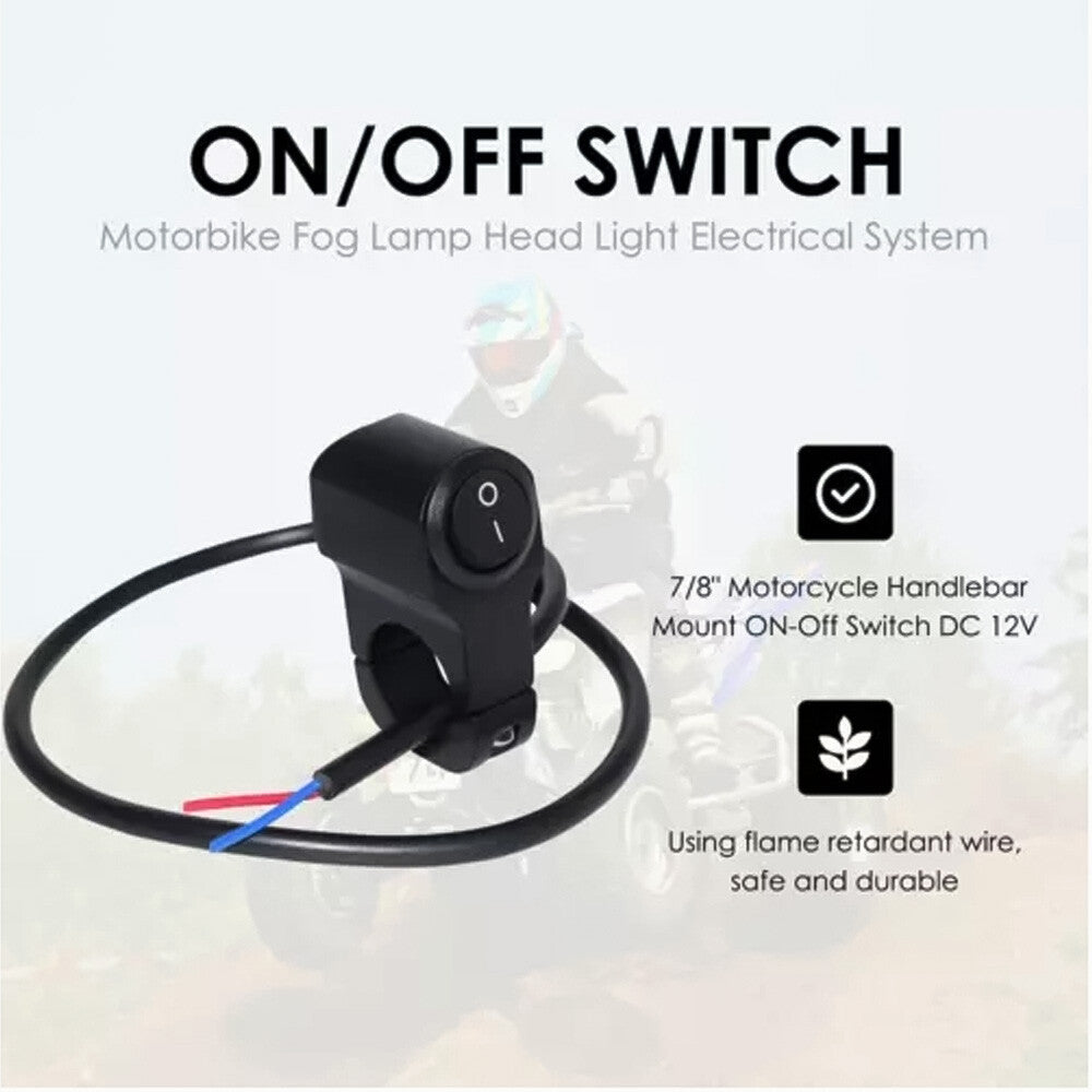 Spot Light Universal Motorcycle 7/8 Handlebar Headlight Fog ON OFF Switch