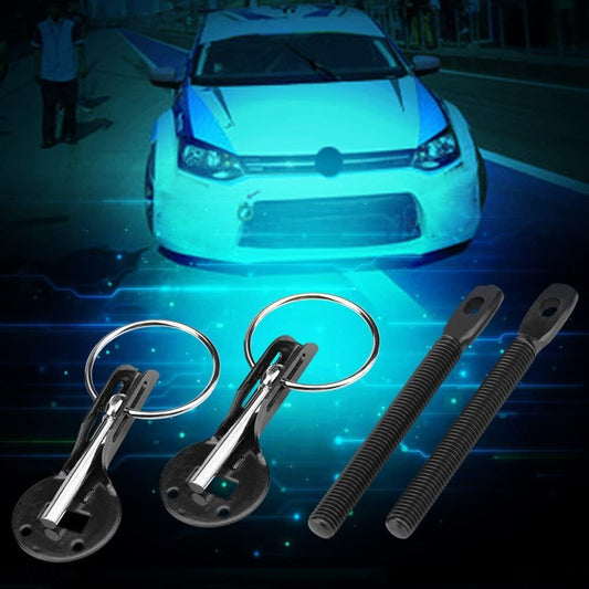Bonnet range hood pin latch lock key kit, universal for racing