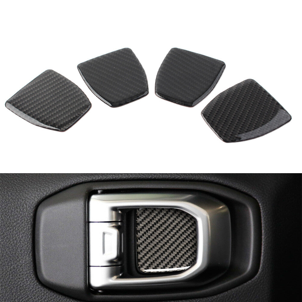 4 Pcs Interior Inner Door Handle Bowl Cover Trim for Jeep for Wrangler JL 2018-2021