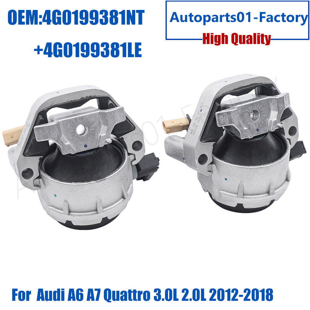 1Pair Left+Right Engine Motor Mount for Audi A6 A7 Quattro 3.0L 2.0L 2012-2018