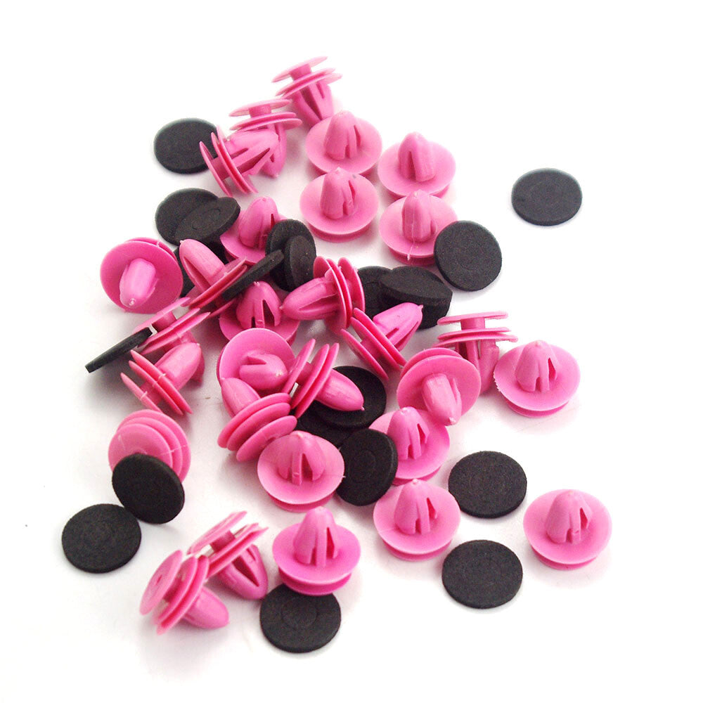 40pcs Fits for Hyundai for Kia Nylon Retainer Fastener Moulding Pink Clips 82315-27000