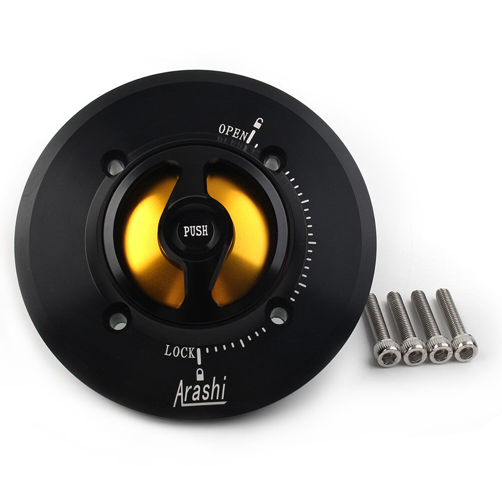Gold Keyless Fuel Gas Tank Cover Cap For RSV1000 RSV4 APRC R Tuono V4R