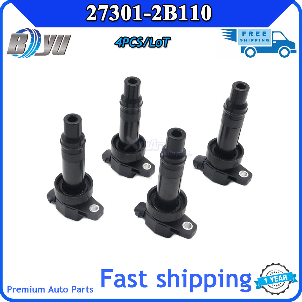 4-pack ignition coils 27301-2B110 suitable for Kia Forte 5, for Hyundai for Veloster 2013-2017, UF707
