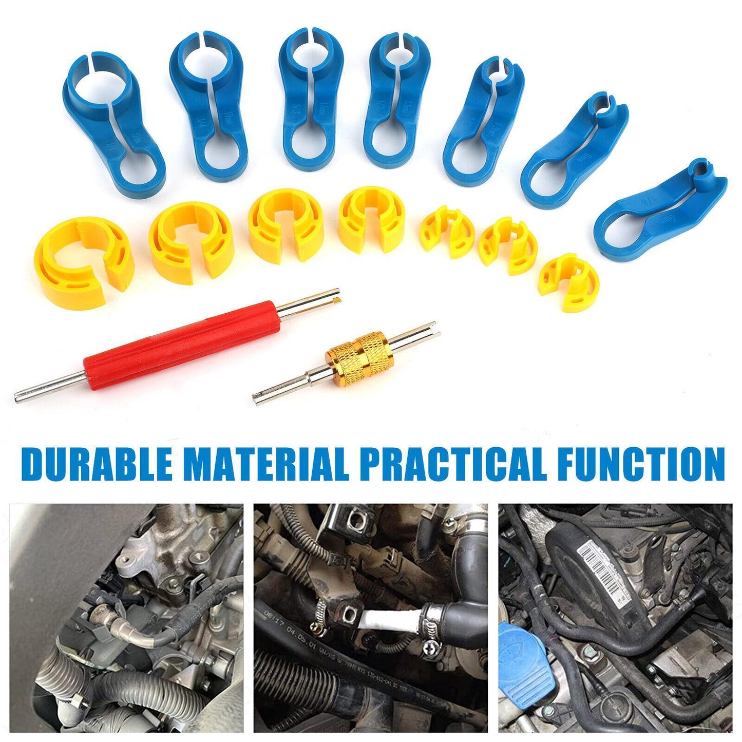 16PCS 6-22mm AC Disconnect Fuel Line Release Tool Car Removal Tool Kit With Box
