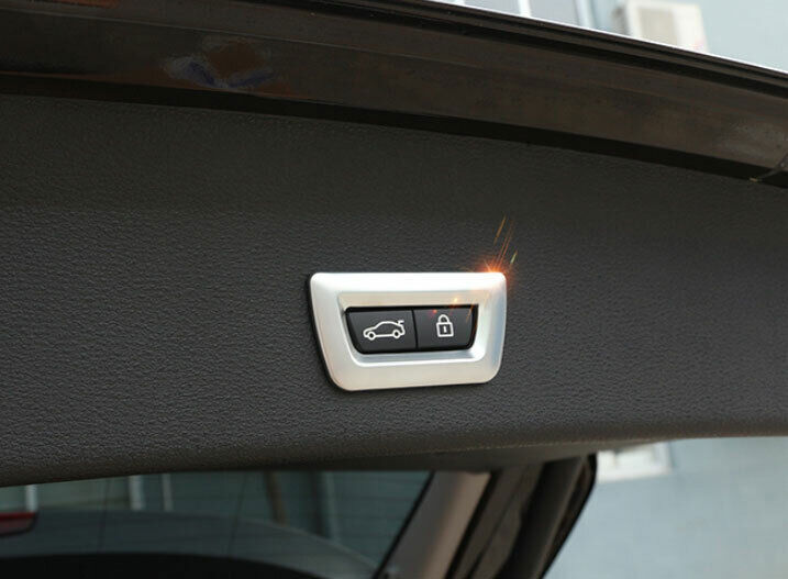 for BMW X1 F48 2016-2022 ABS Silver Tailgate Rear Door Button Molding Cover Trim