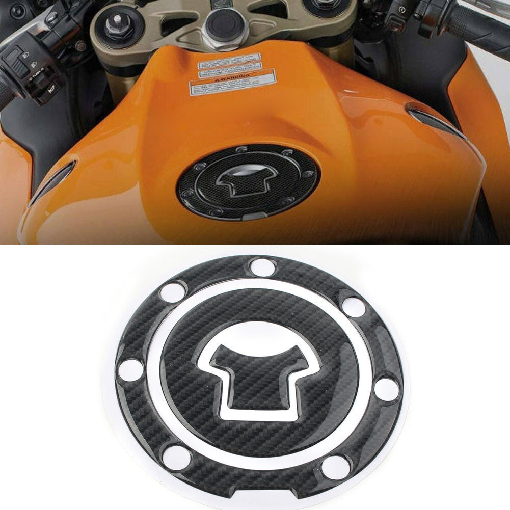 For 03-15 for Honda CBR600RR Carbon Fiber Look Gas Tank Fuel Cap Cover Protector Pad
