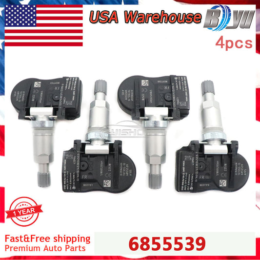 Set of 4PC TPMS TIRE PRESSURE SENSOR 6855539 for BMW 2 3 4 Series i3 i8 X1 X2 X5