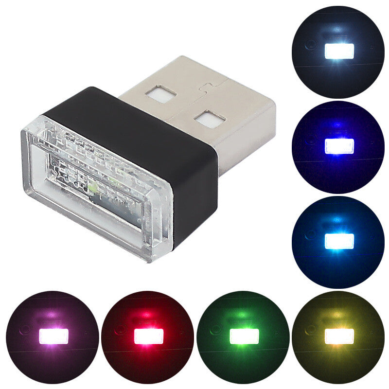 1Pc USB LED Car Interior Light Neon Atmosphere Ambient Lamp Bulb Accessories