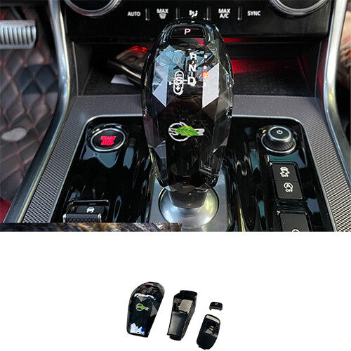 Shift Knob Head Replace Black Crystal Glas Console Gear for Jaguar E-PACE 18-20