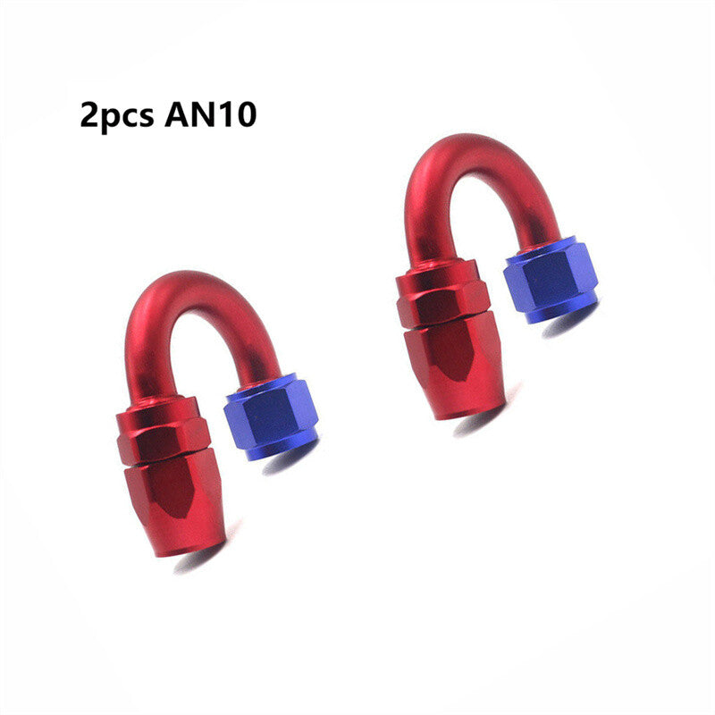 2pcs AN10 10AN 180¡ã Swivel Hose End Fitting Adapter for Braided CPE Fuel Line