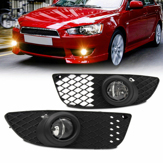 Fits 2008-2014 for Mitsubishi Lancer transparent lens 1 for front bumper fog lights