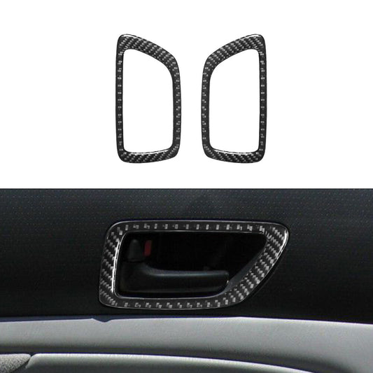 for Toyota Tacoma 2012-2015 2Pcs Rear Door Inner Handle Trim Cover Carbon Fiber