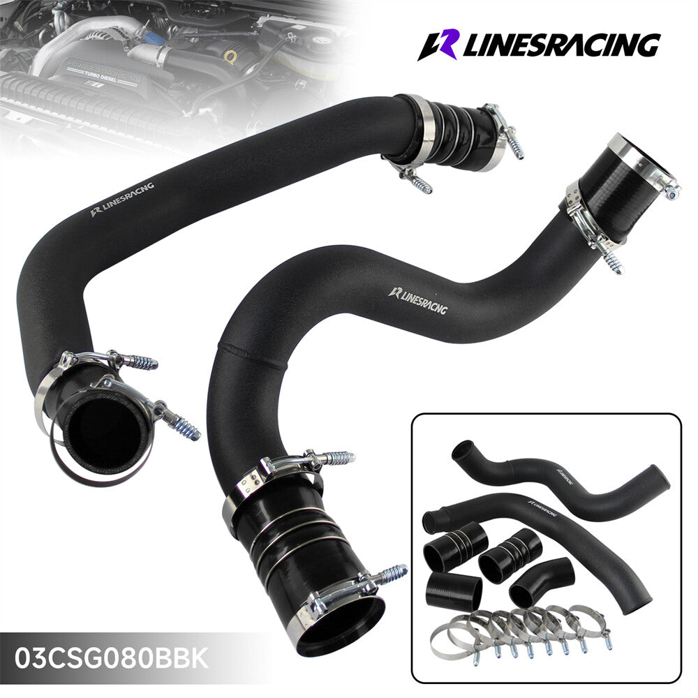 Intercooler Pipe Boot Kit For 03-07 for Ford 6.0L Diesel Turbo Black