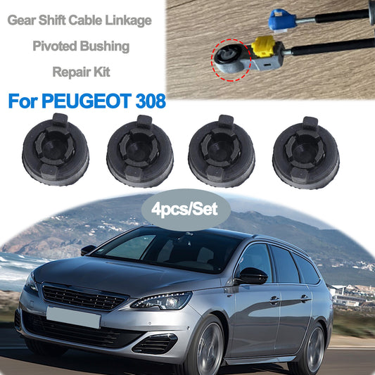 4Pcs Gear Change Cable Linkage Pivoted Bush for PEUGEOT 308 CC 308 308SW 2400KR