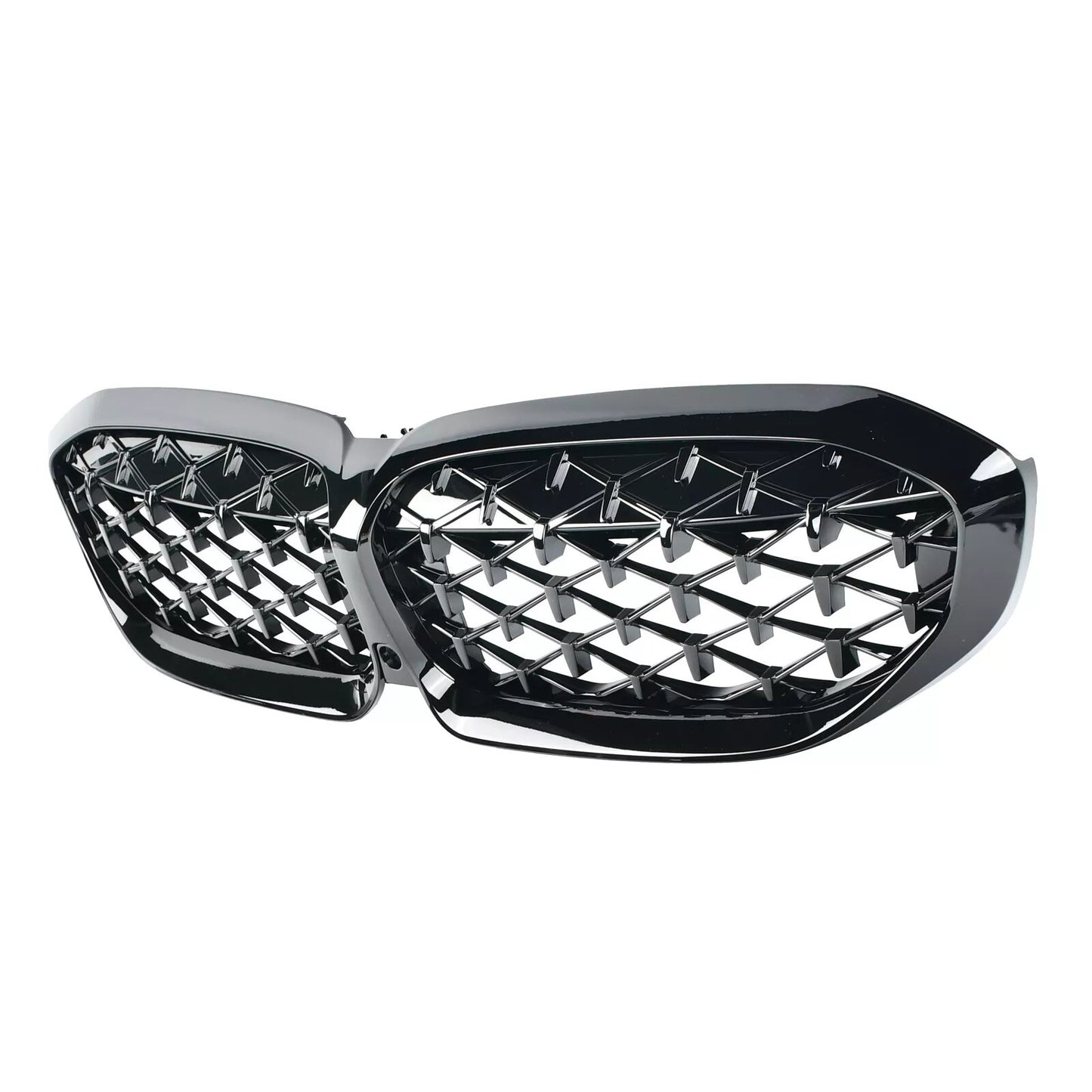 For 2019-2022 for BMW G20 330i M340i Front Kidney Diamond Grille Glossy Black Grill