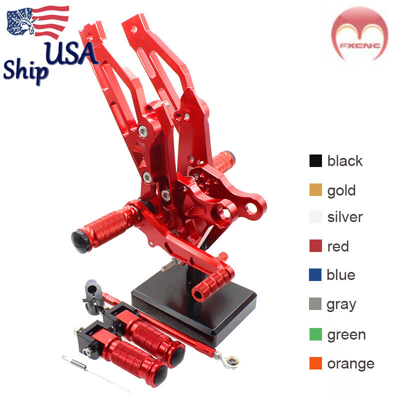 CNC adjustable gear feet for Honda GROM MSX125 2012-2014 2015 2016 Red