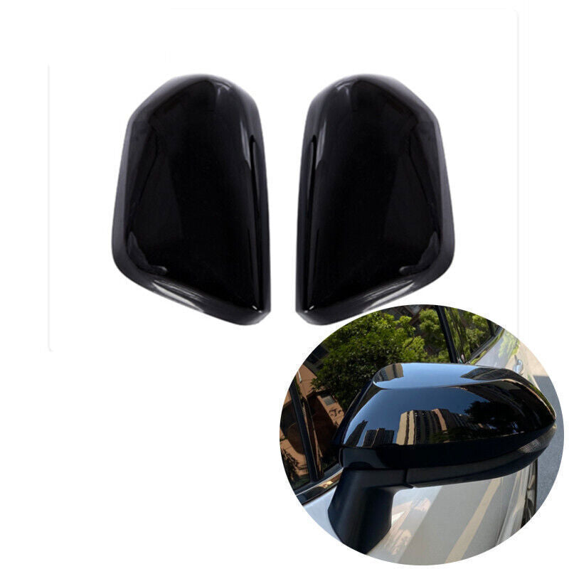 for Toyota for Corolla 2019-23 Glossy Black Side Door Rearview Mirror Cover Trim Cap