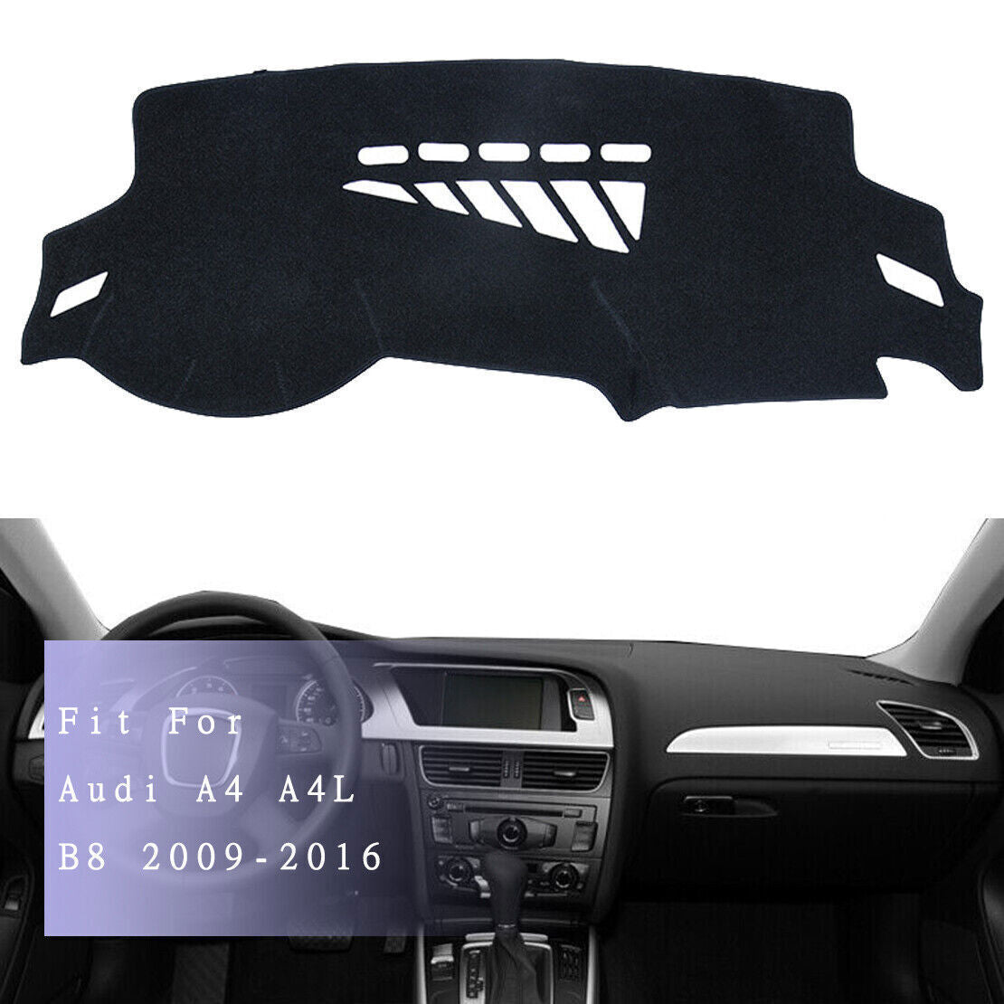 1X Inner Dashboard Dash Mat Non-slip DashMat Sun Shade for Audi A4 A4L B8 09-16