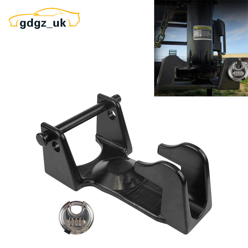 Black Gooseneck Hitch Lock Heavy Trailer Coupler TL-50 Combination Lock for RVs
