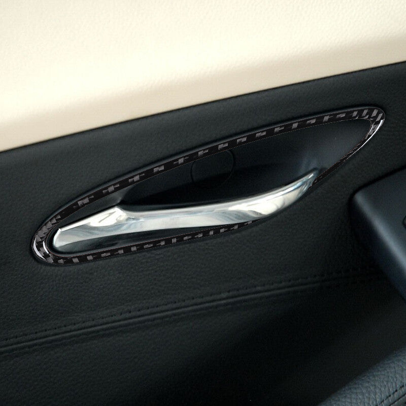 Carbon Fiber Door Handle Bowl Frame Cover for BMW 6 Series E63 E64 2004-2010