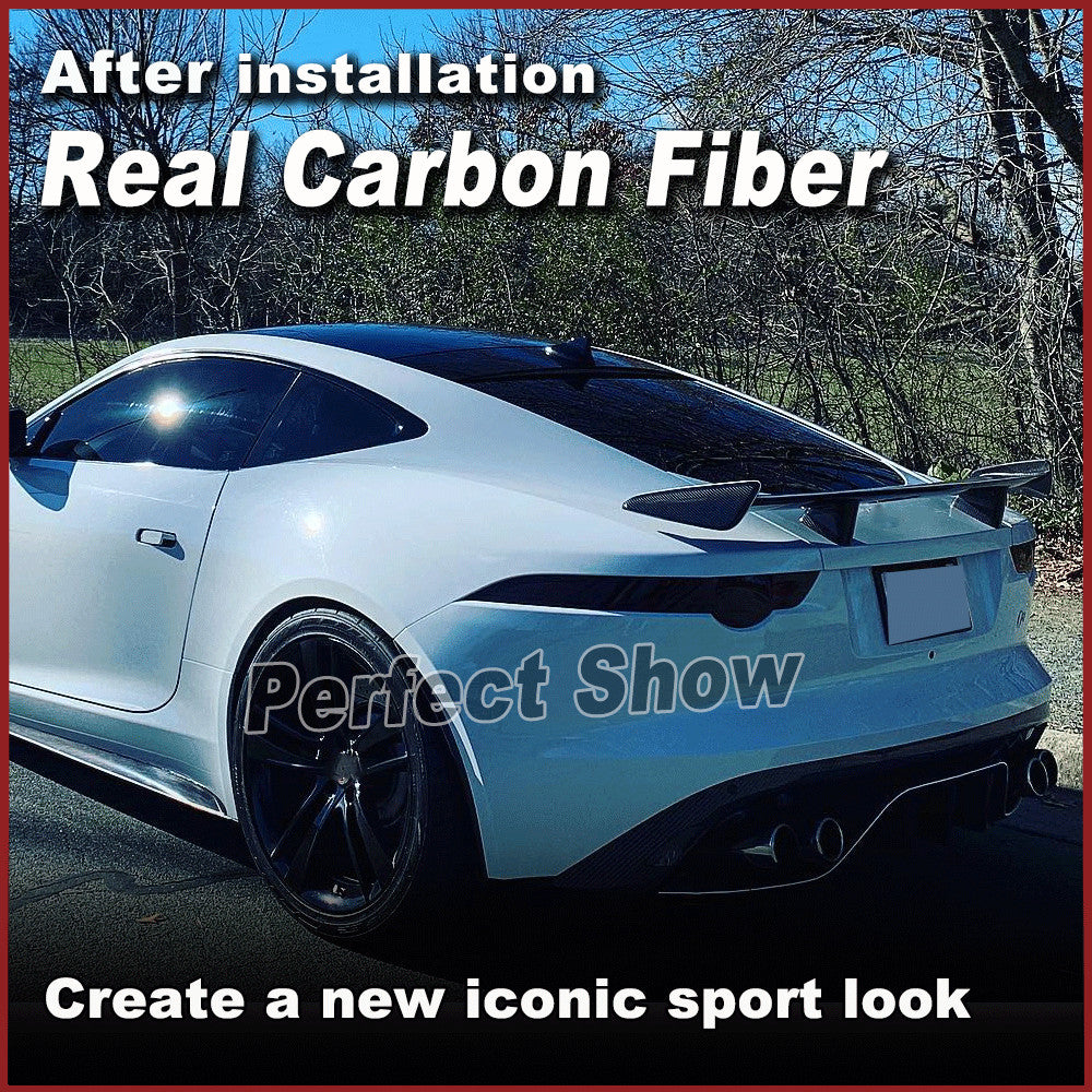 for Jaguar for F-TYPE SVR Coupe 2014-2018 REAL Carbon Fiber Rear Trunk Wing Spoiler