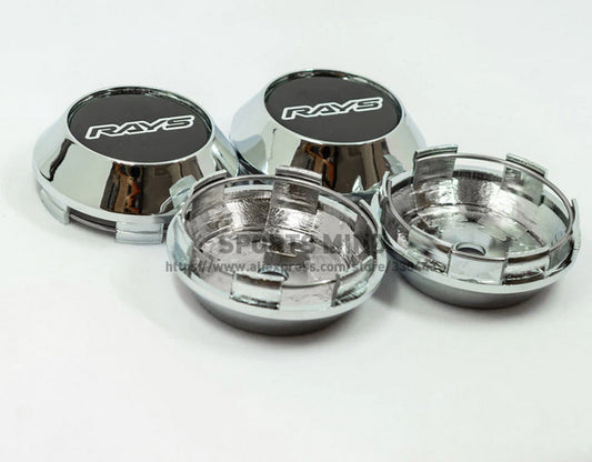 4-piece set of 68mm ray wheel caps, rim caps, wheel center caps, badge logos, black chrome plating, TE37
