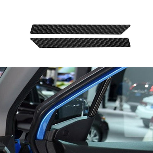 2X Carbon Fiber Front Door A-Pillar Cover Trim for Honda Ridgeline 2017-2020